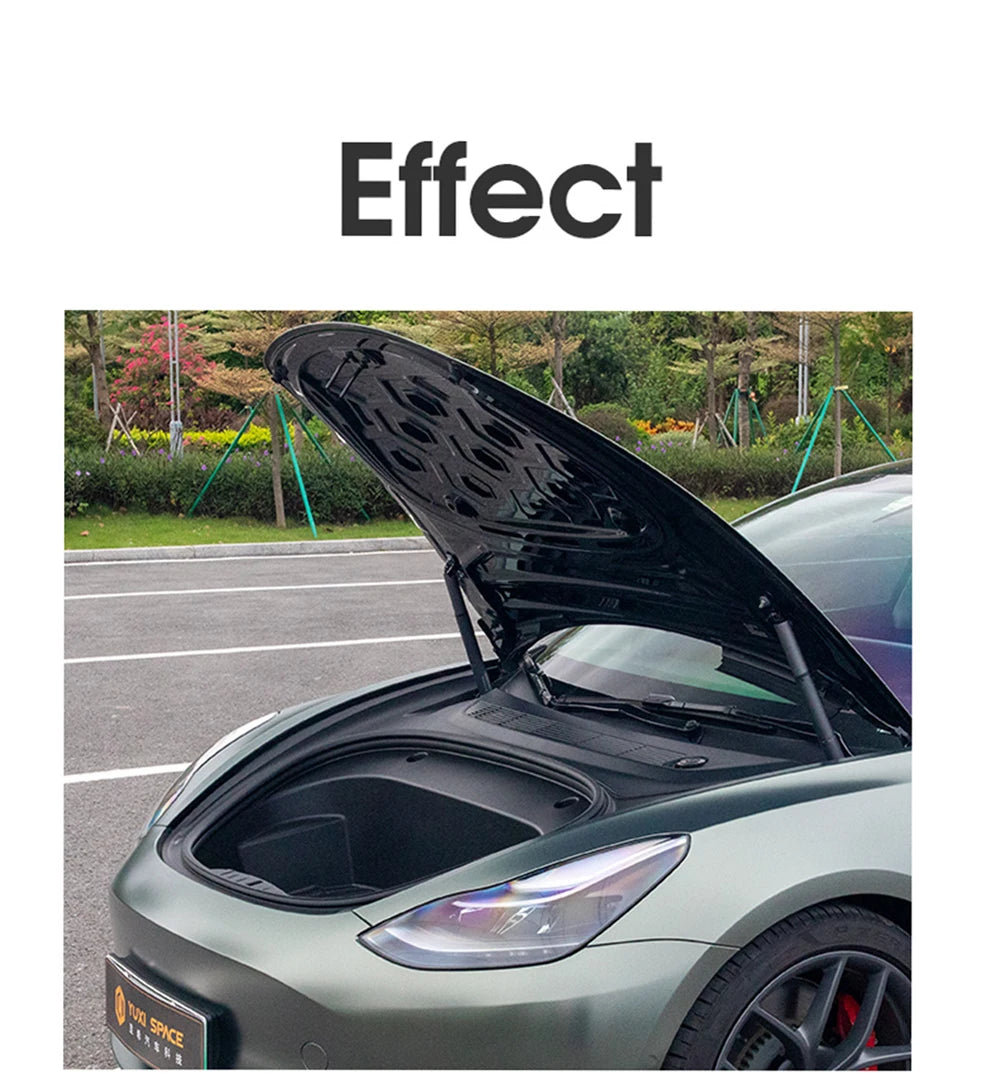 Electric Front Tailgate For Tesla Model Y Car Modified Frunk Lift Automatic Power APP Control Waterproof Speed Adjutsable System